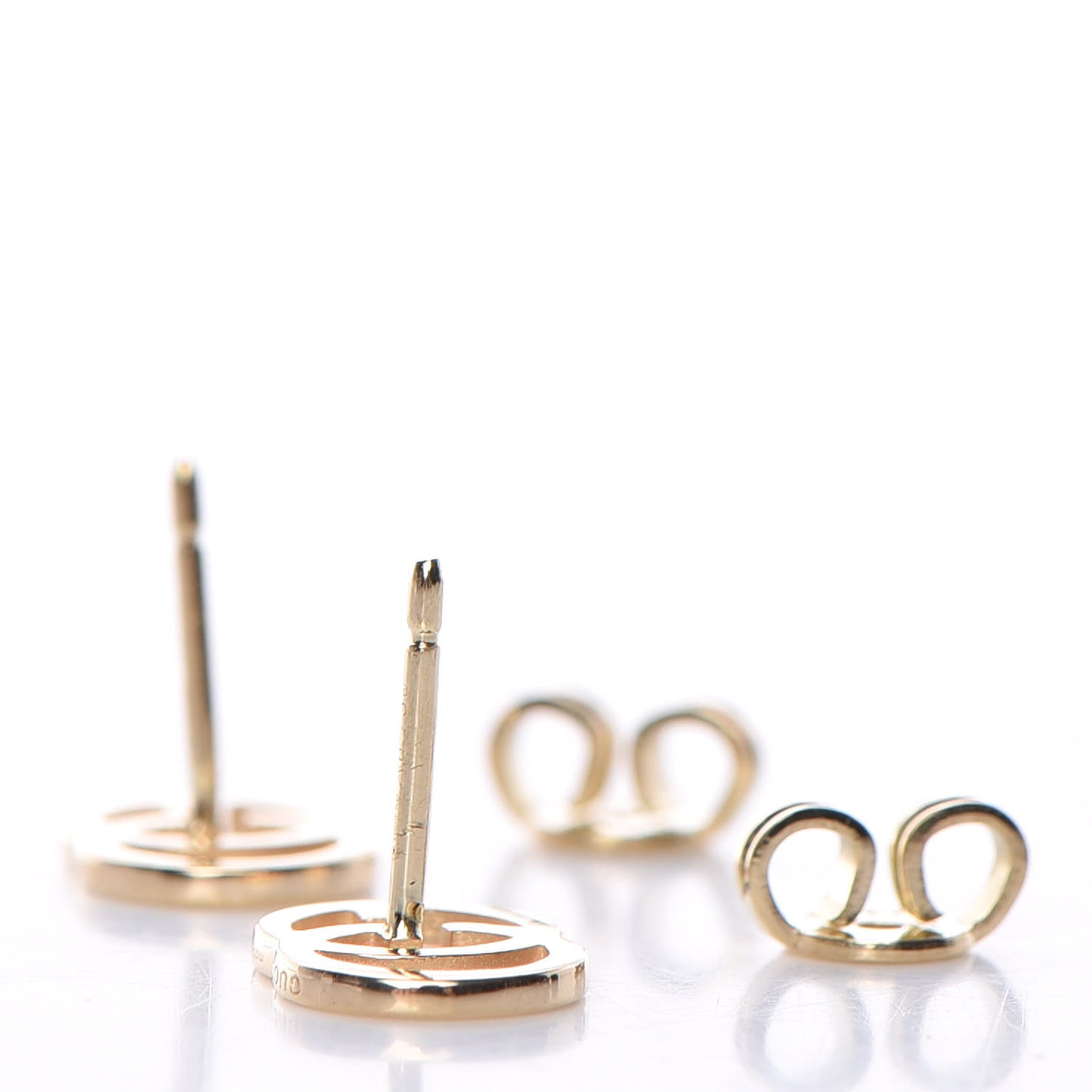 18K Yellow Gold GG Tissue Stud Earrings