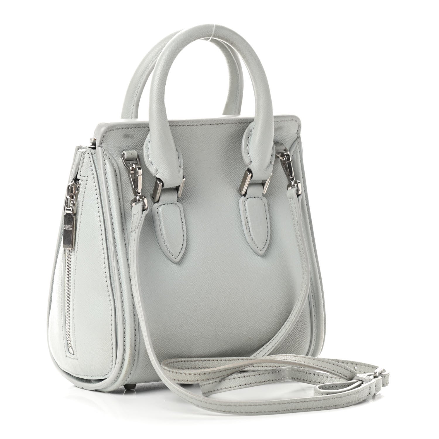 Alexander McQueen Calfskin Small Heroine Light Grey 2 of 12
