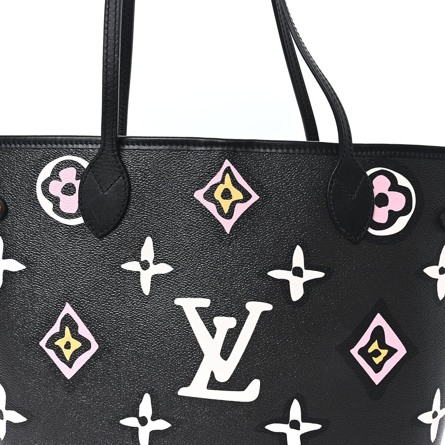 Monogram Giant Wild at Heart Neverfull MM Black