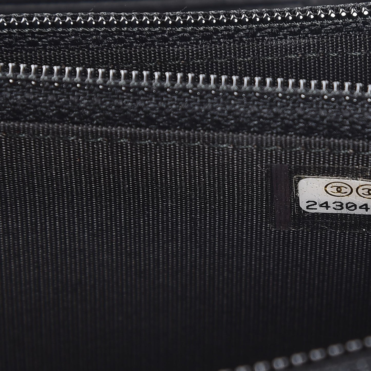 Caviar Quilted Small Boy Zip Around Wallet Black