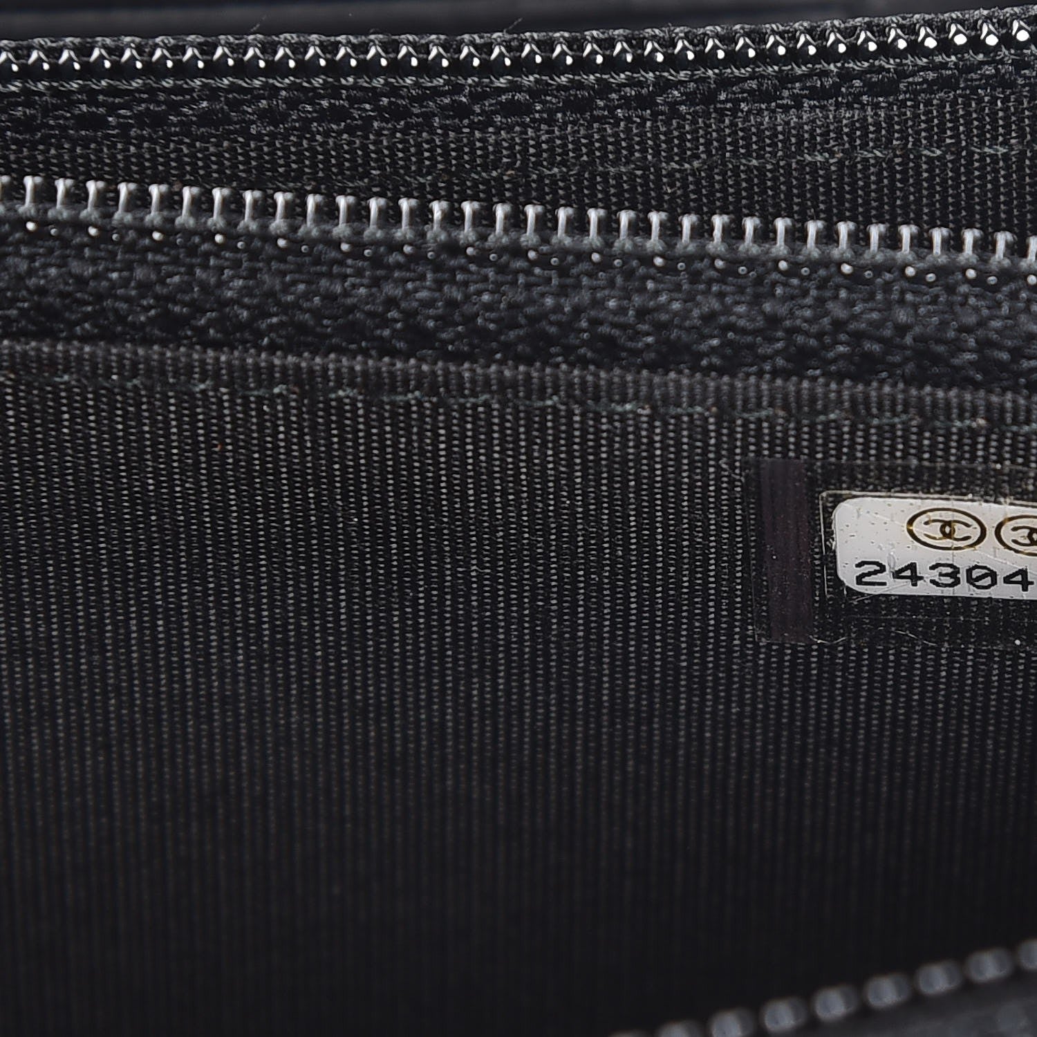 Chanel Caviar Quilted Small Boy Zip Around Wallet Black 8 of 9