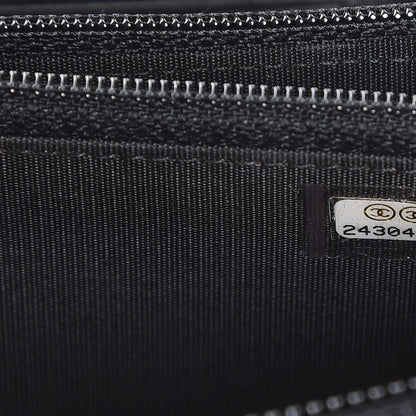 Chanel Caviar Quilted Small Boy Zip Around Wallet Black 8 of 9