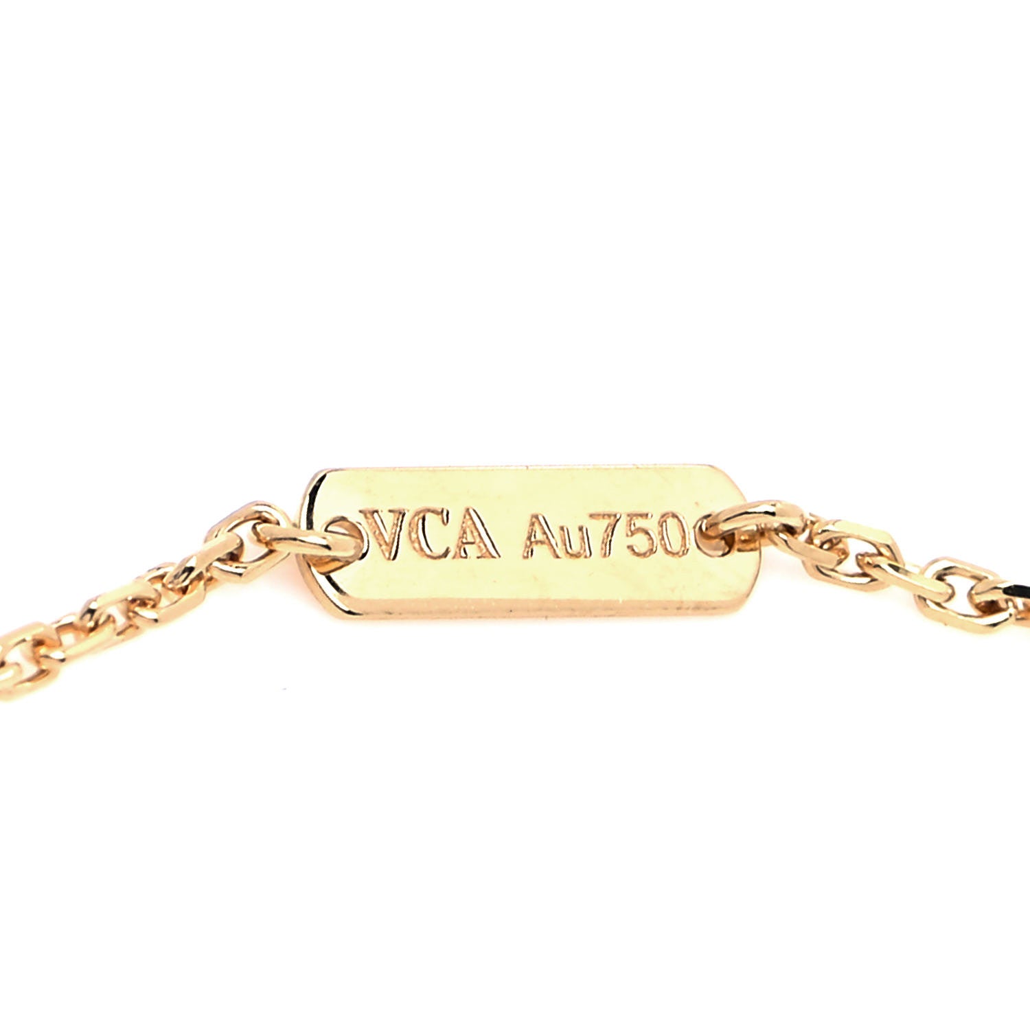 Van Cleef & Arpels 18K Yellow Gold Tiger Eye Vintage Alhambra Pendant Necklace 5 of 7