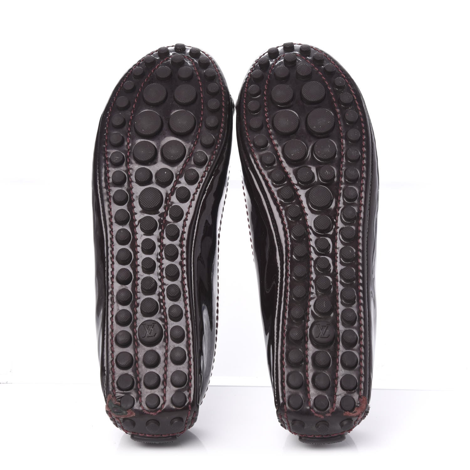 Louis Vuitton Patent Calf Oxford Ballerina Flats 34.5 Amarante 6 of 10