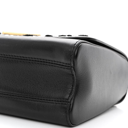 Louis Vuitton Calfskin Since 1854 Embroidered Twist MM Black 10 of 12