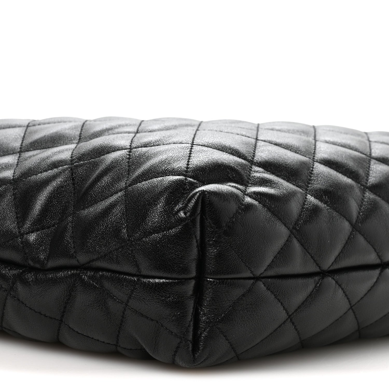 Saint Laurent Lambskin Quilted Maxi Icare Shopping Tote Black 9 of 10