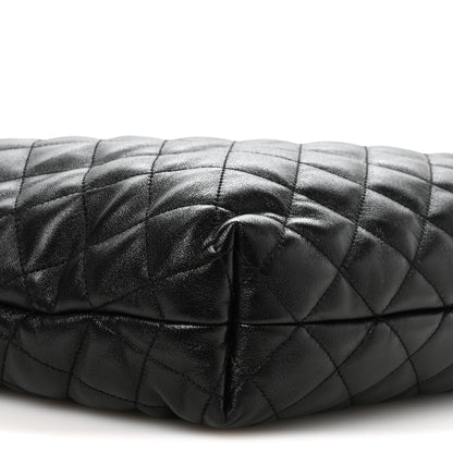 Saint Laurent Lambskin Quilted Maxi Icare Shopping Tote Black 9 of 10