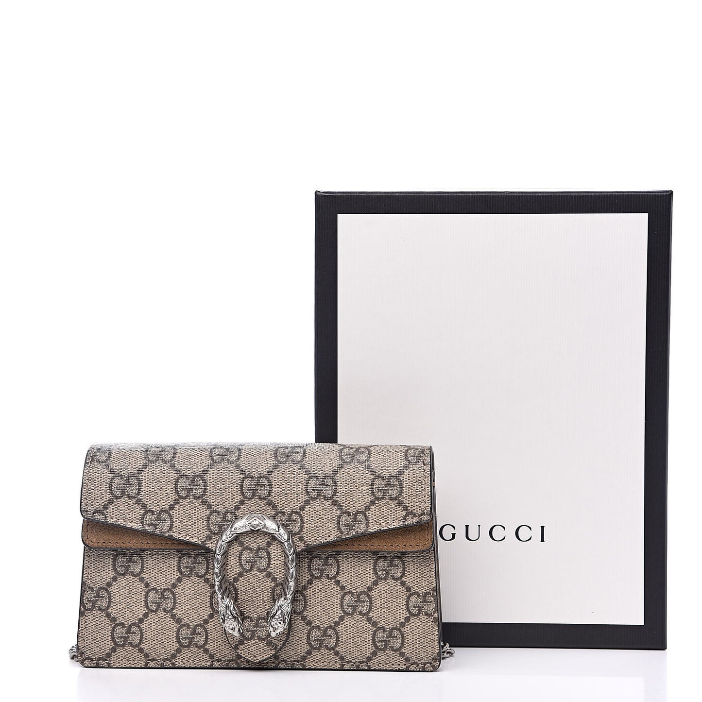GG Supreme Monogram Super Mini Dionysus Shoulder Bag Taupe