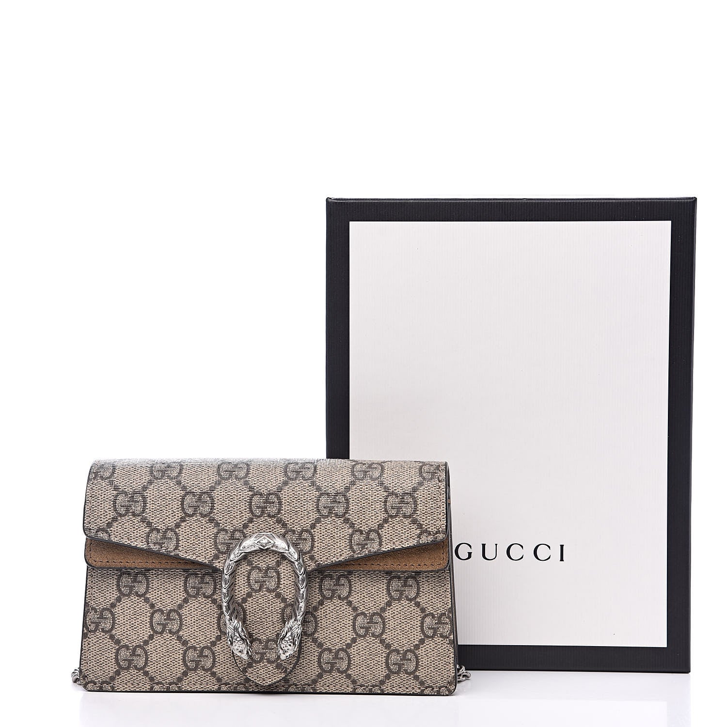 Gucci GG Supreme Monogram Super Mini Dionysus Shoulder Bag Taupe 12 of 12