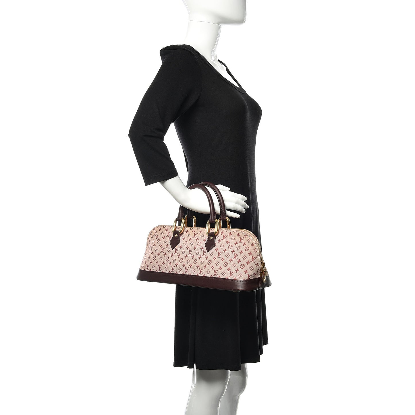 Mini Monogram Alma Long Cherry