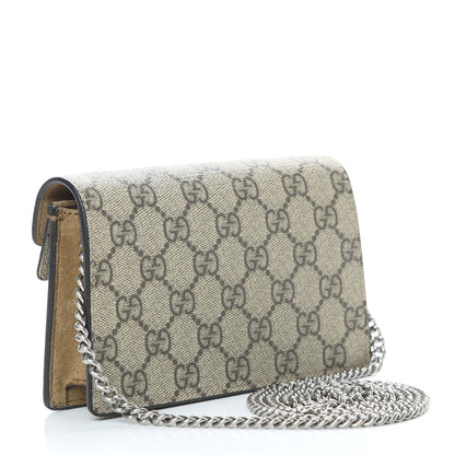 Gucci GG Supreme Monogram Super Mini Dionysus Shoulder Bag Taupe 3 of 11