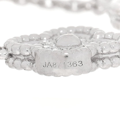 Van Cleef & Arpels 18K White Gold Diamond 6 Motifs Sweet Alhambra Bracelet 5 of 6