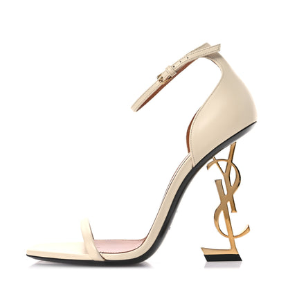 Saint Laurent Calfskin 110 Opyum Sandals 38.5 Real Beige 1 of 9