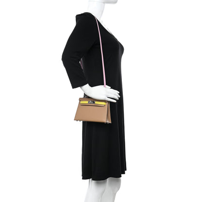 Hermes Epsom Mini Kelly Sellier 20 Chai Mauve Sylvestre Lime 2 of 12