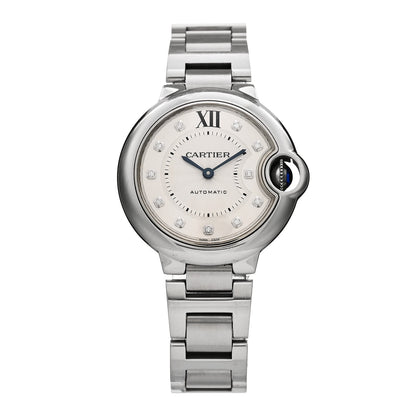 Cartier Stainless Steel Diamond 33mm Ballon Bleu De Cartier Automatic Watch 1 of 4