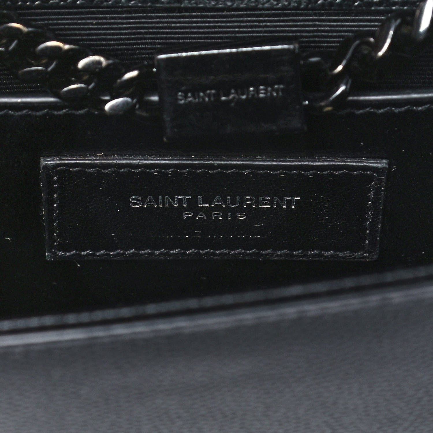 Saint Laurent Grain De Poudre Small Monogram Kate Satchel Black 6 of 10