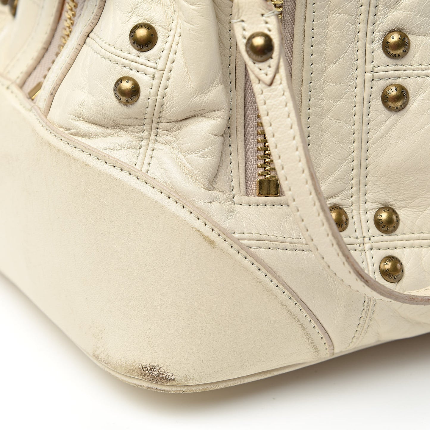 Lambskin Riveting White