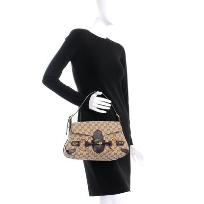Gucci Monogram Horsebit Chain Flap Shoulder Bag Brown 2 of 7