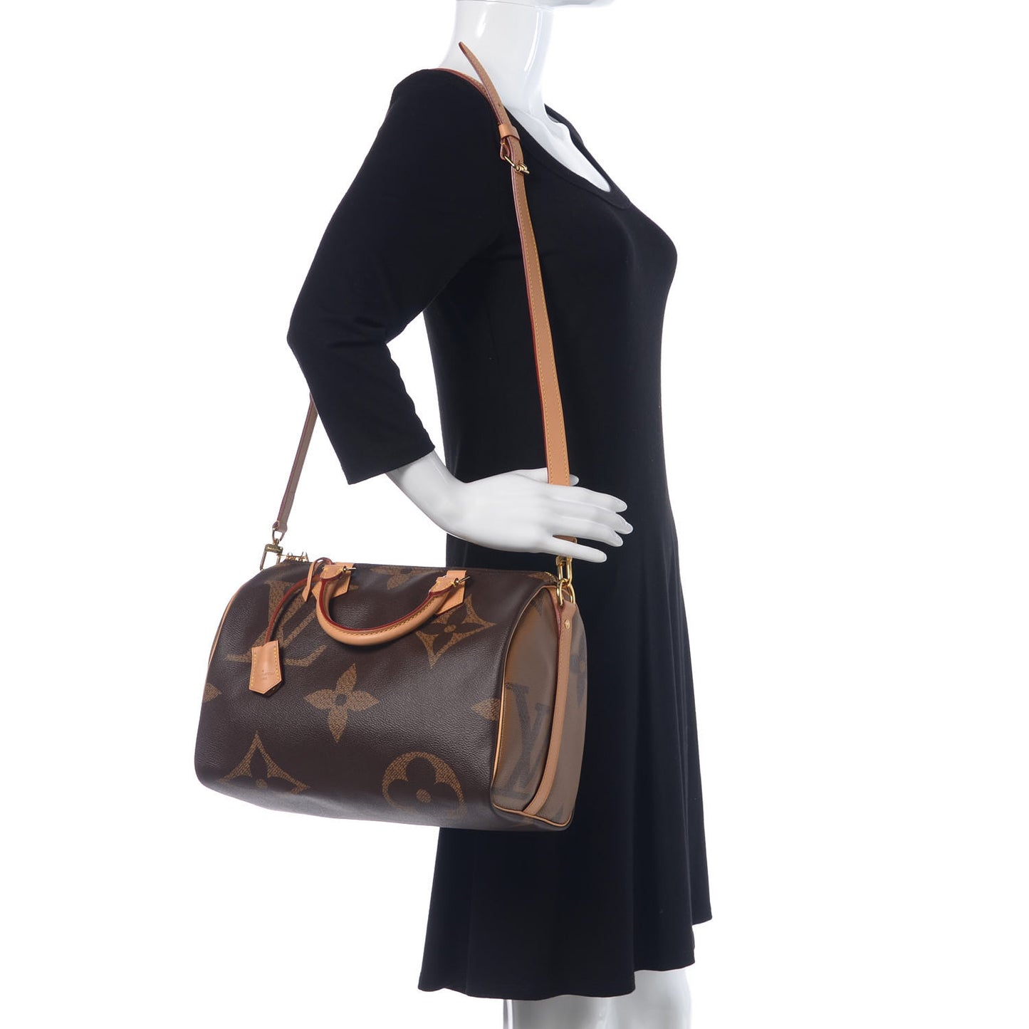 Reverse Monogram Giant Speedy Bandouliere 30