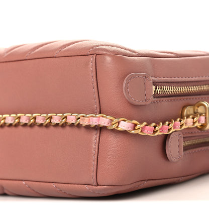 Chanel Lambskin Chevron Quilted Chain Around Camera Case Pink 11 of 12