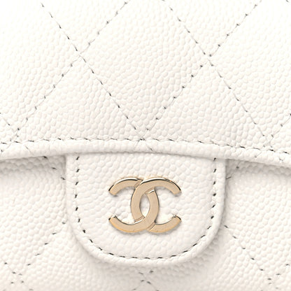 Chanel Caviar Quilted Classic 4 Key Holder Wallet White 9 of 10