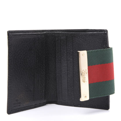 Gucci Monogram Web French Flap Wallet Black 4 of 8