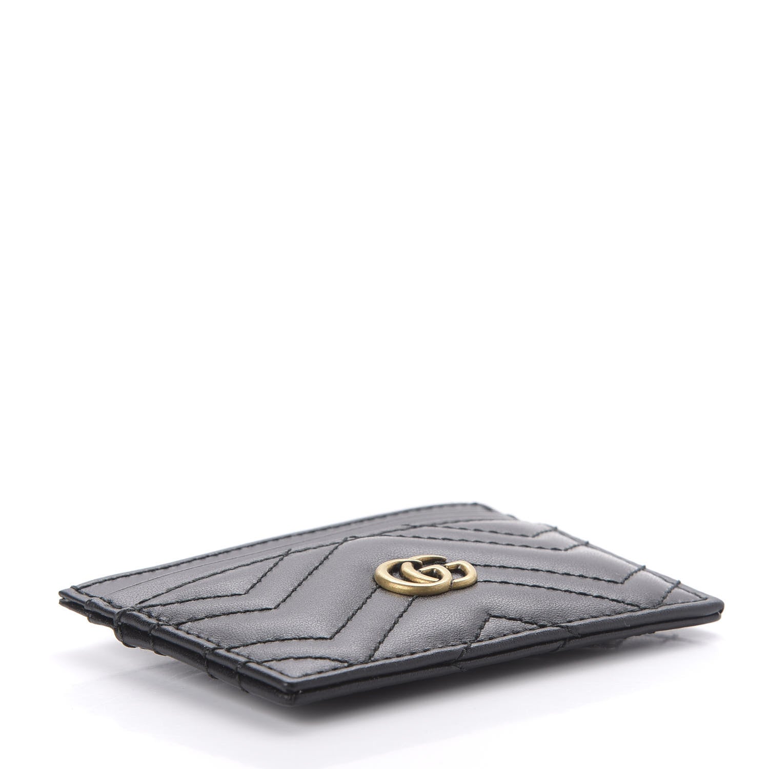 Gucci Calfskin Matelasse GG Marmont Card Holder Black 4 of 8