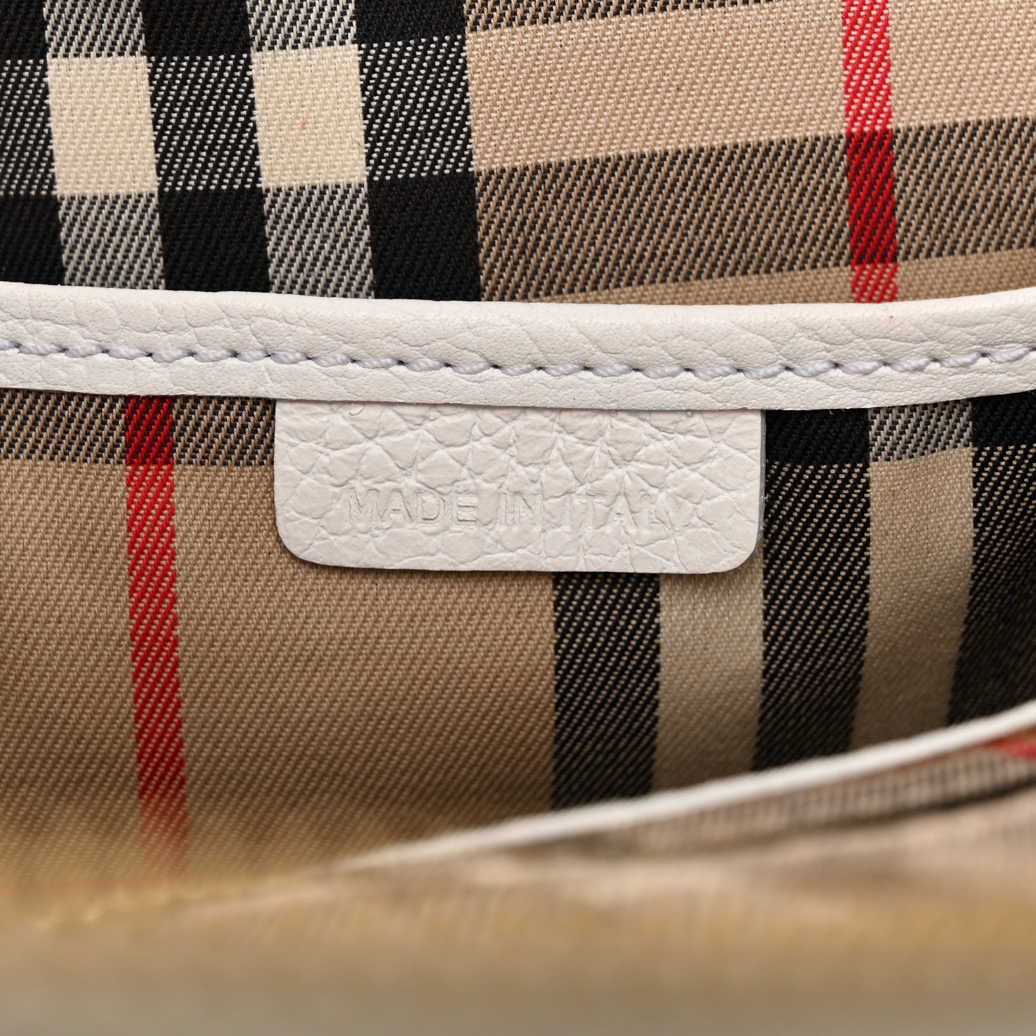 Burberry London Grainy Calfskin Small Greenwood Bowling Bag White 8 of 22