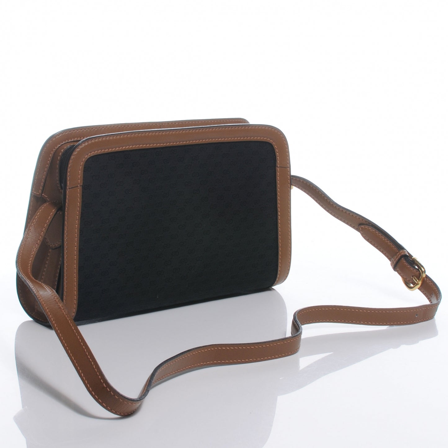 Leather GG Shoulder Bag Brown