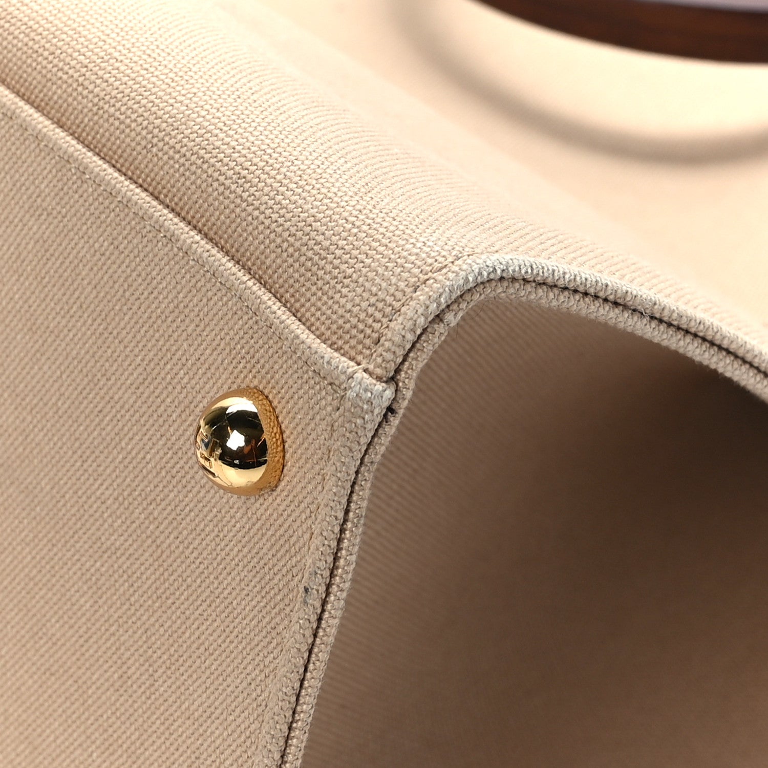 Fendi Canvas Vitello King Logo Embroidered Medium Fendi Sunshine Shopper Tote Sand Ghianda 10 of 12