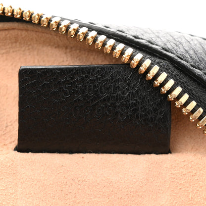 Gucci Grained Calfskin Web Mini Ophidia Round Shoulder Bag Black 7 of 10