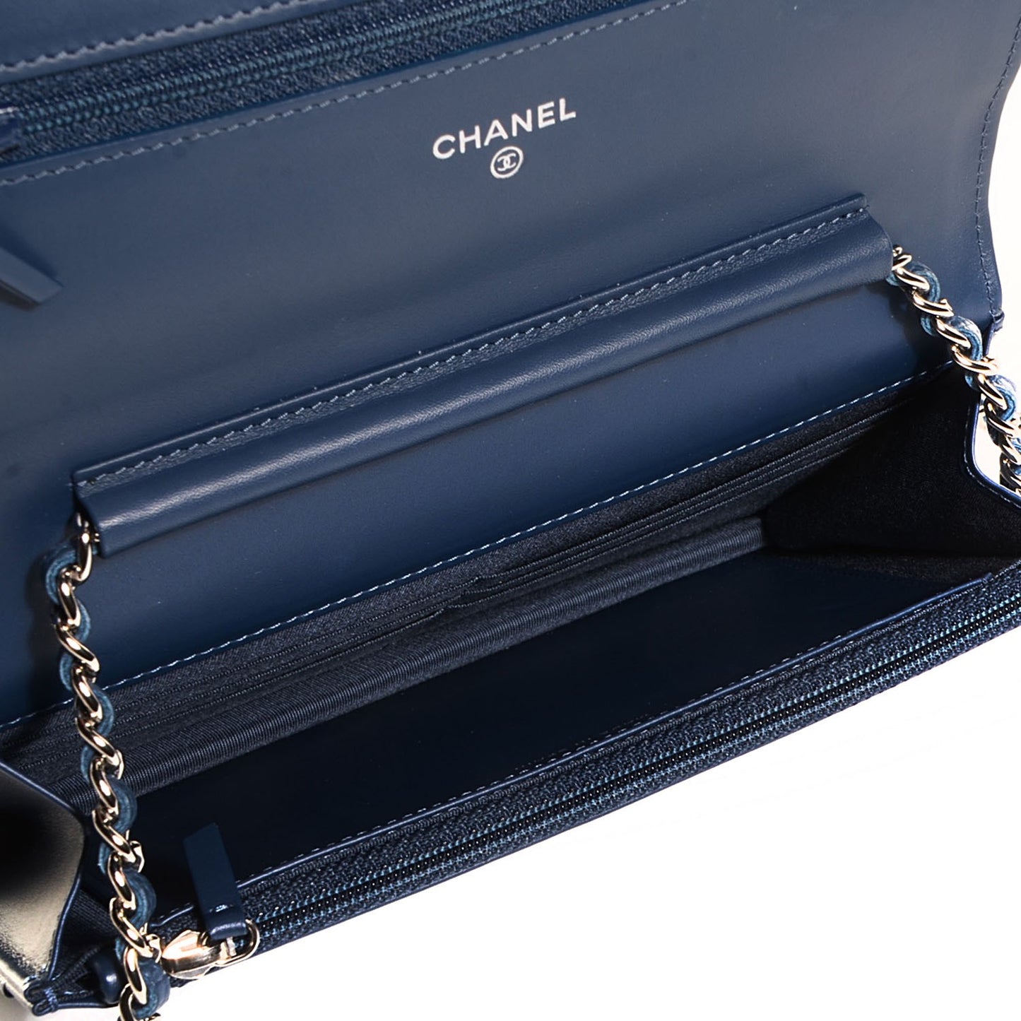 Caviar Timeless CC Wallet on Chain WOC Navy Blue