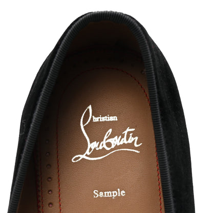 Christian Louboutin Velvet Patent Mens Rafinodo Flat Loafers 43 Black 8 of 9