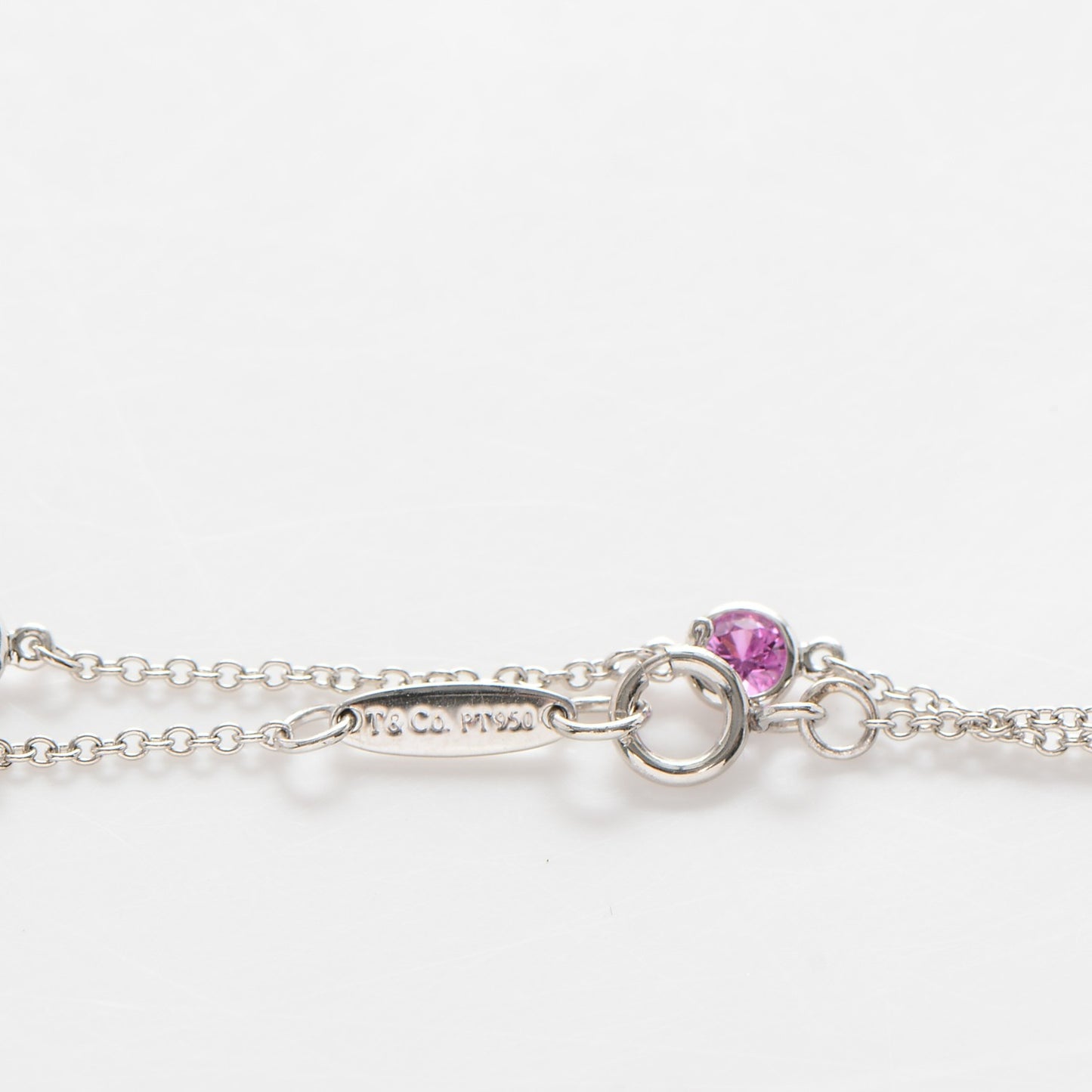 Platinum Pink Sapphire Elsa Peretti Color By The Yard Bracelet