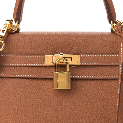 Hermes Togo Kelly Retourne 25 Gold 9 of 12