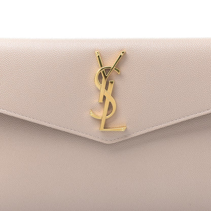 Saint Laurent Grain De Poudre Uptown Pouch Dark Beige 8 of 9