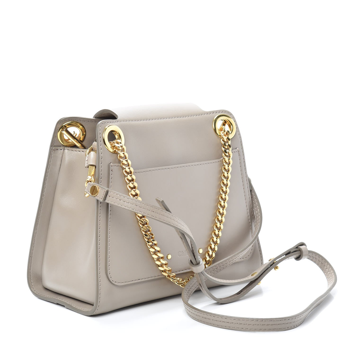 Chloe Shiny Calfskin Mini Annie Shoulder Bag Motty Grey 3 of 9