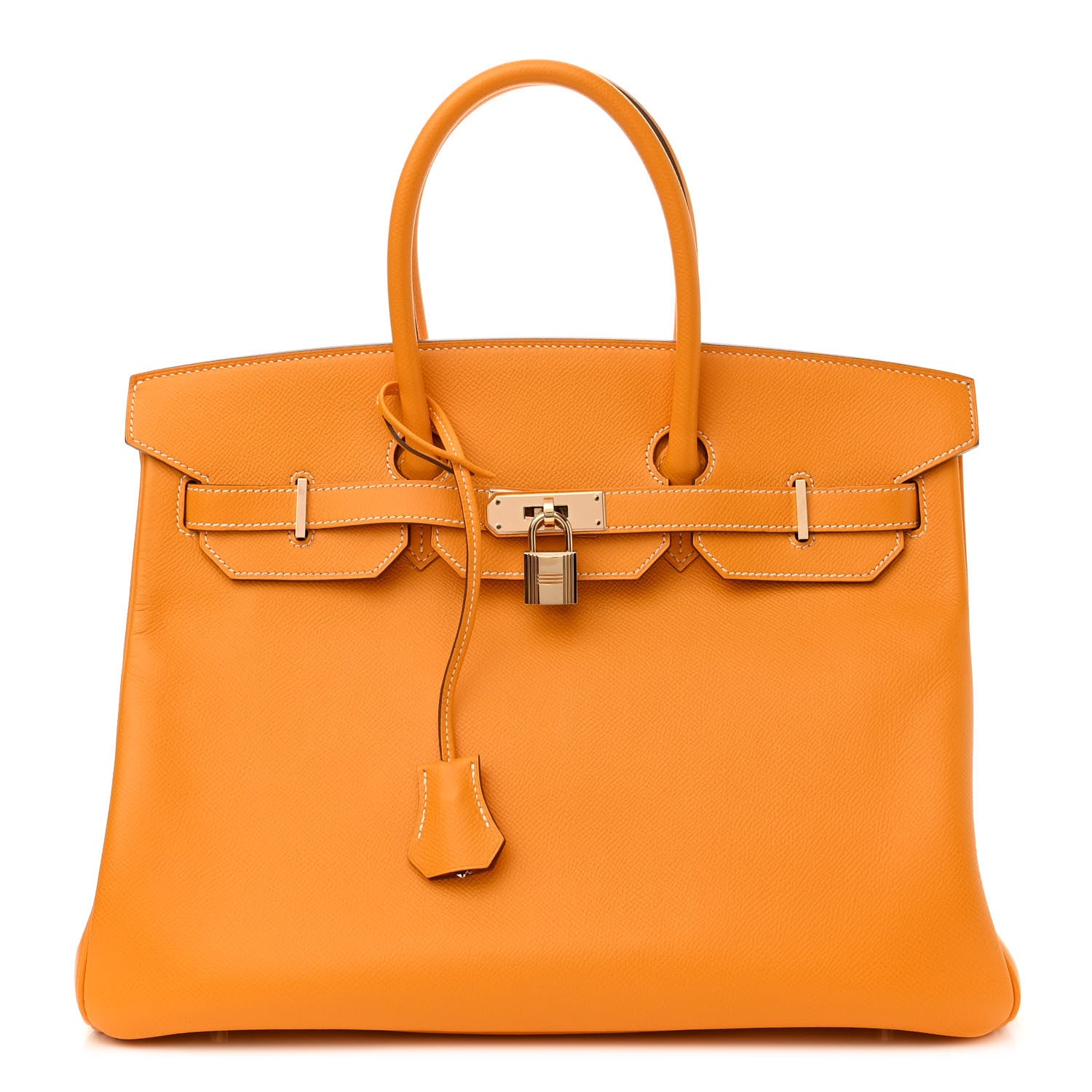 Hermes Epsom Candy Birkin 35 Jaune D'Or Feu 1 of 12