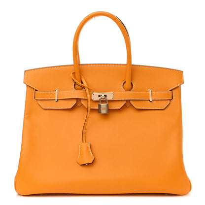 Hermes Epsom Candy Birkin 35 Jaune D'Or Feu 1 of 12