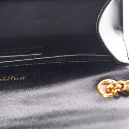 Saint Laurent Grain De Poudre Small Monogram Kate Satchel Black 9 of 9