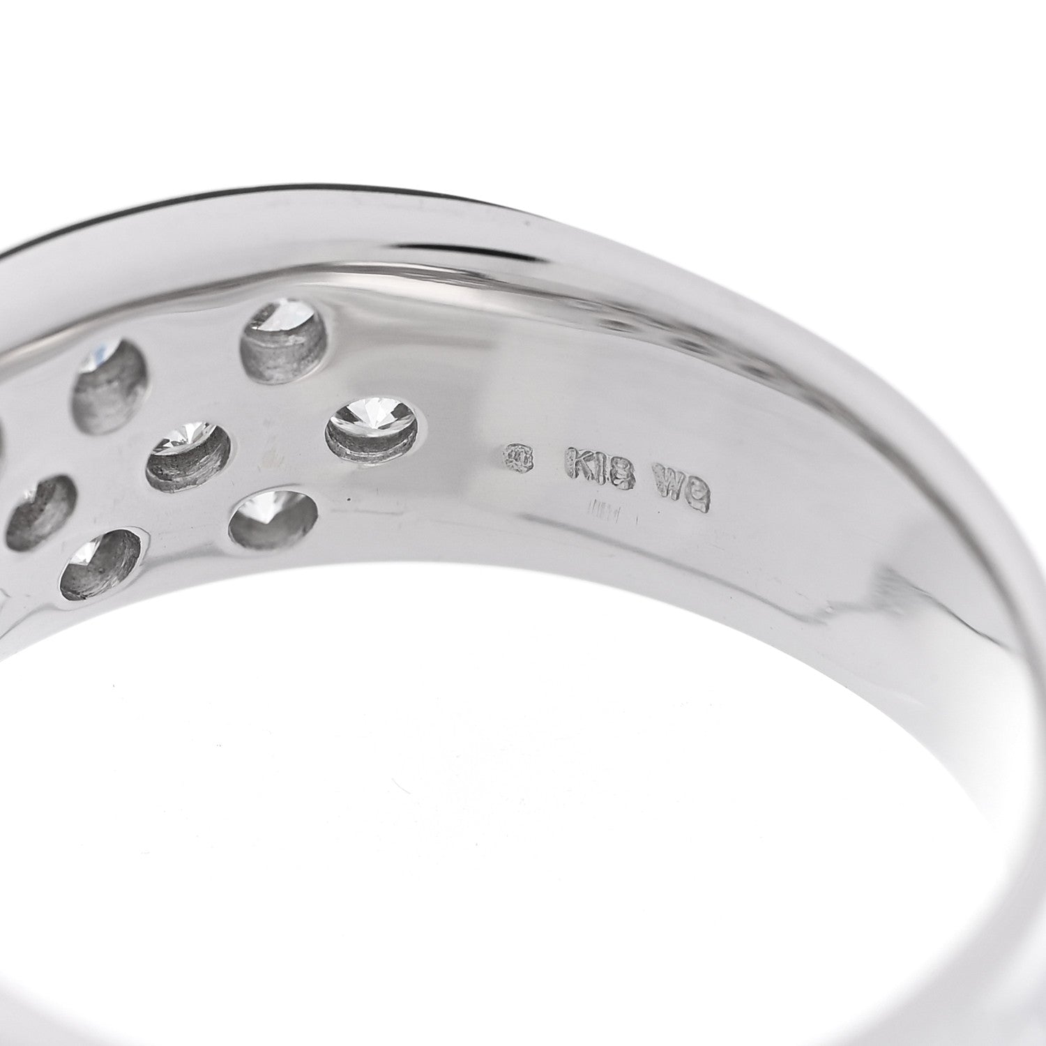 Parker & West by FASHIONPHILE 18K White Gold Diamond 1.33ct Half Band Ring  54 7 4 of 5