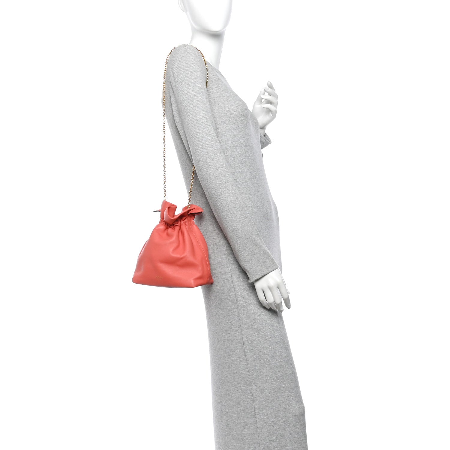 Mulberry Lambskin Mini Lynton Bucket Bag Coral 2 of 10