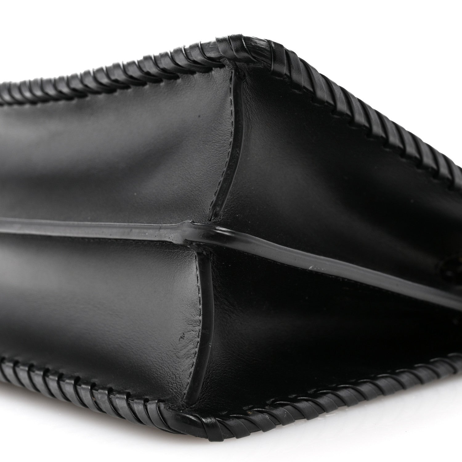 Fendi Vitello King Shiny Nappa Intreccio Petite Peekaboo I SEE U Satchel Black 10 of 12