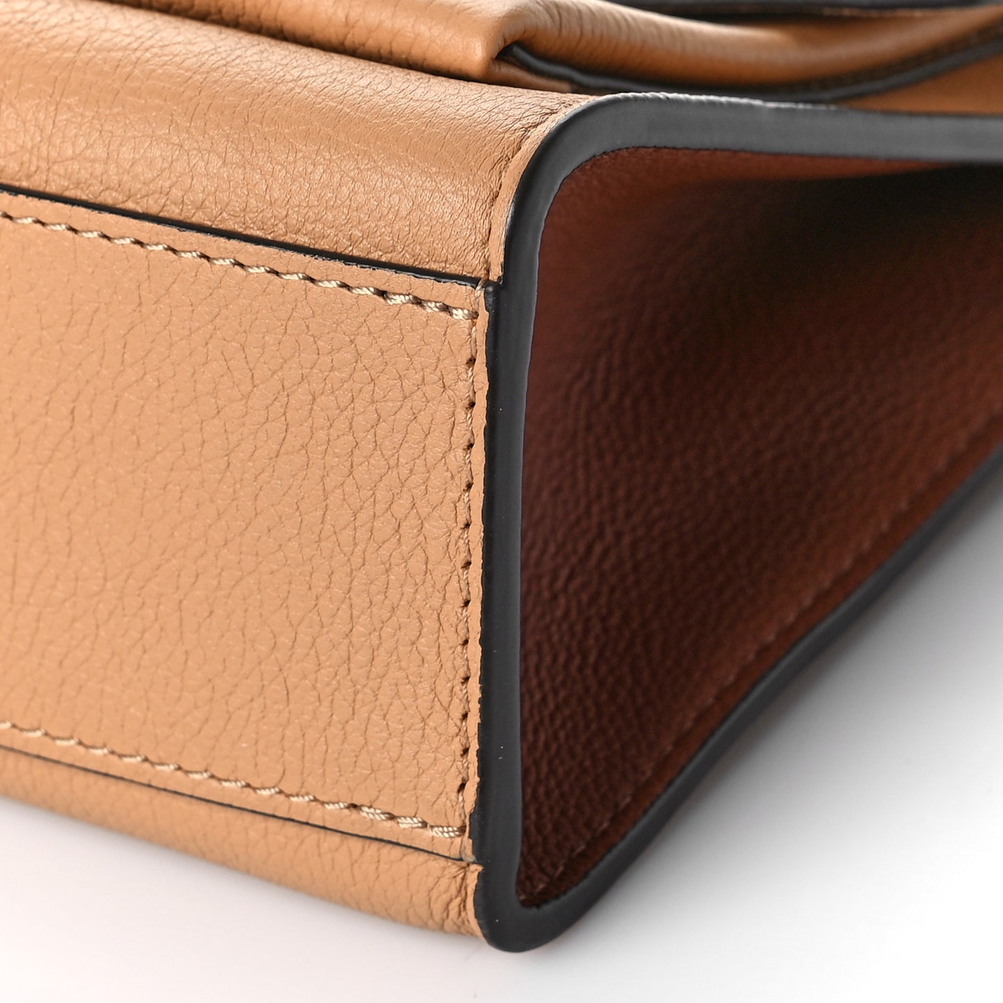 Soft Calfskin Mylockme Chain Bag BB Arizona Quartz Caramel