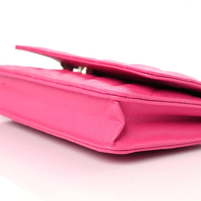 Chanel Caviar Quilted Wallet On Chain WOC Dark Pink 5 of 8