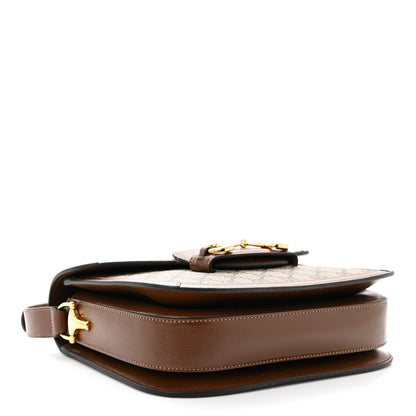 Gucci GG Supreme Monogram Horsebit 1955 Shoulder Bag Beige Brown Sugar 4 of 11