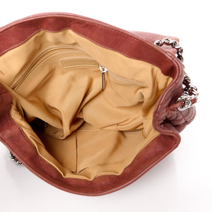 Chanel Washed Lambskin Quilted Large Chain Around Messenger Brown 5 of 10