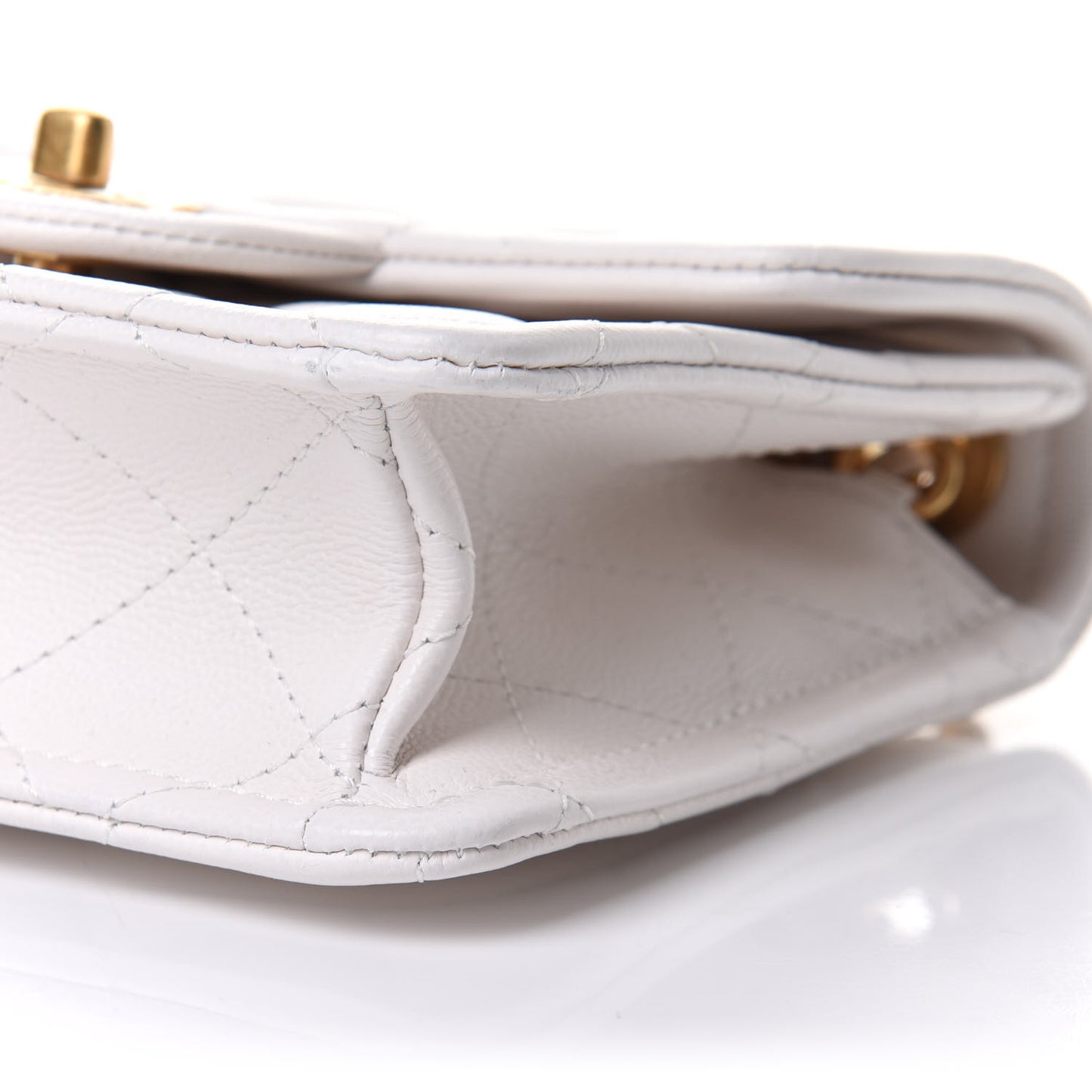 Caviar Quilted Mini Sweet Classic Flap White