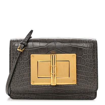 Tom Ford Alligator Natalia Bag Graphite 1 of 8