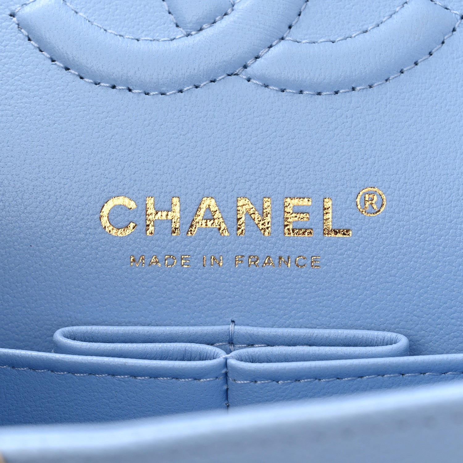 Chanel Caviar Quilted Small Double Flap Light Blue 6 of 13